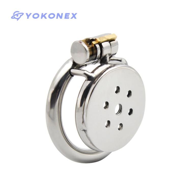 YoKoNex Men’s Super Mini Stainless Steel Chastity Cage